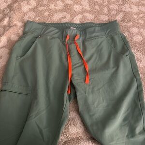 Large Petite Figs Seafoam green Zamora jogger scrub pants
